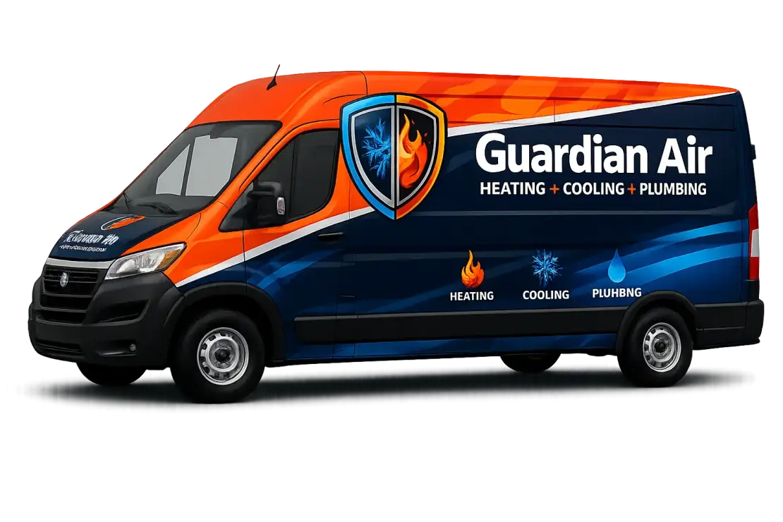 Guardian Air heating, cooling, and plumbing service van