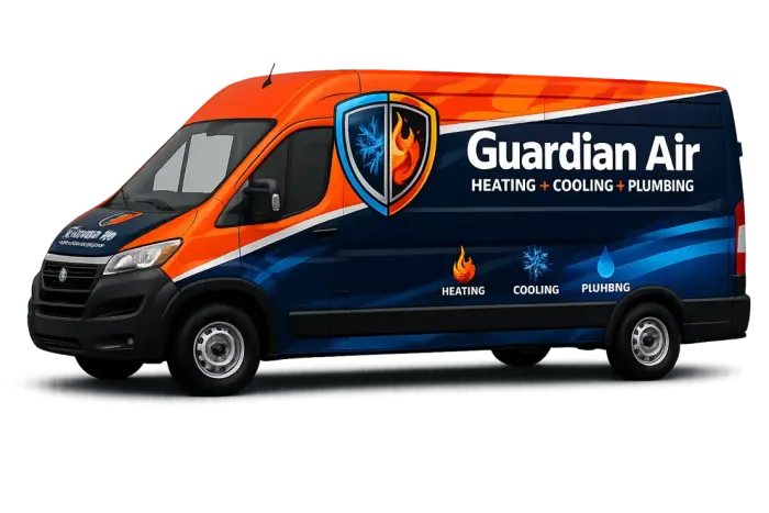 Guardian Air heating, cooling, and plumbing service van